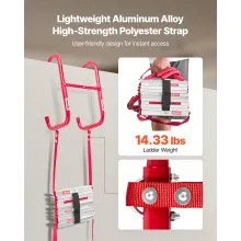 VEVOR Fire Escape Ladder 3-Story 25FT Retractable Emergency Safety Fire Ladder