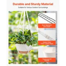 Hanging Planters 10 Inch Self-Watering Flower Pot 2 Pack Indoor & Outdoor