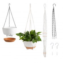 Hanging Planters 10 Inch Self-Watering Flower Pot 2 Pack Indoor & Outdoor