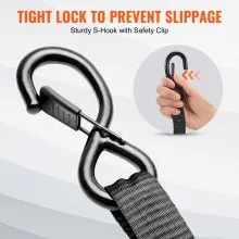 VEVOR Ratchet Tie Down Straps (4PK), 2200 lb Max Break Strength, Includes 4 Premium 1" x 15' Rachet Tie Downs with Padded Handles, for Moving Securing Cargo, Appliances, Lawn Equipment, Motorcycle