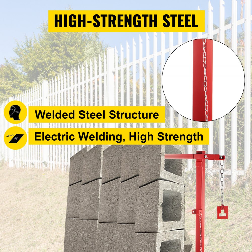 VEVOR T Post Chain Set, 15 3/4" Chain Remover Puller, T Chain Set Post Puller with 42" Long Chain Set and Choker and T-post chain, T Stake Puller for Round Fence Post, Sign Posts & Tree Stump