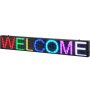VEVOR Programmable LED Sign, P10 Full Color LED Scrolling Panel, DIY Custom Text Animation Pattern Display Board, WIFI USB Control Message Shop Sign for Store Business Party Bar Advertising 131x19cm