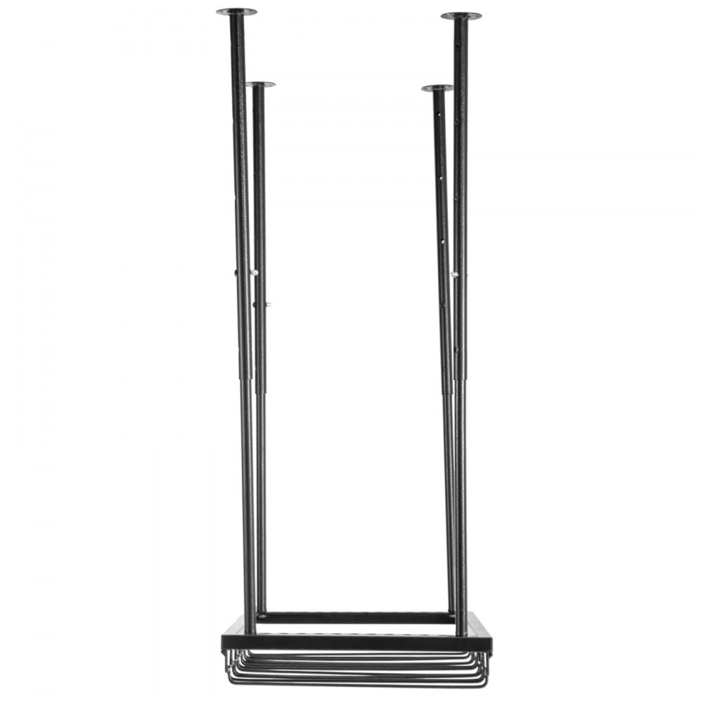 VEVOR - Estante para copas de vino de techo, 60 x 35 cm, altura ajustable de 48 a 90 cm, color negro, ideal para bar, cafetería y cocina.