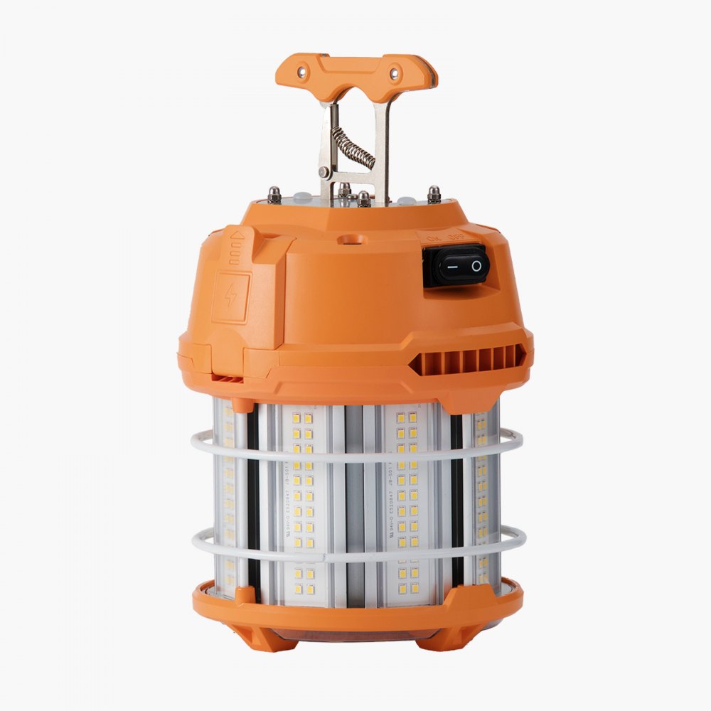 VEVOR LED Temporary Work Light, 60W, 8200 lm, 5000K Durable & Water-Resistant, Linkable up to 12 Units, Ceiling or Stand Job Site Illumination for Construction Sites, Workshops, Indoor & Outdoor Use