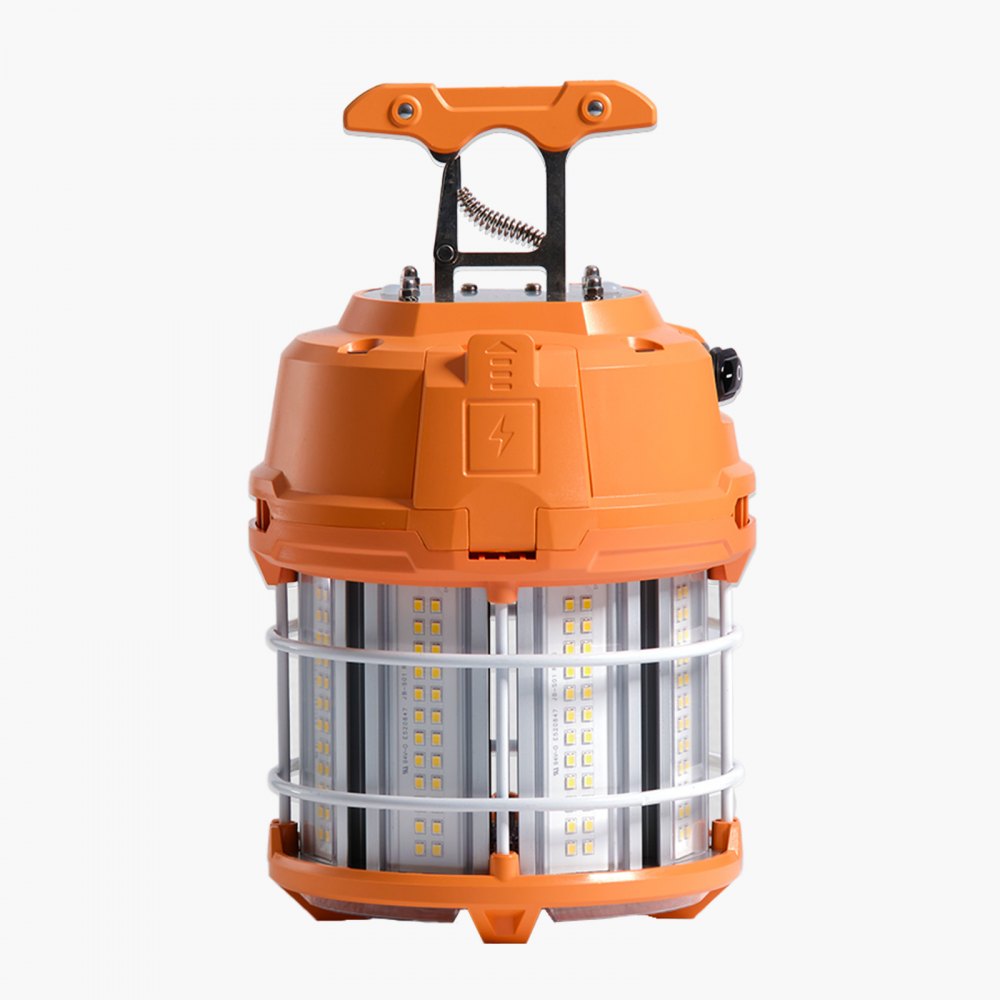 VEVOR LED Temporary Work Light, 60W, 8200 lm, 5000K Durable & Water-Resistant, Linkable up to 12 Units, Ceiling or Stand Job Site Illumination for Construction Sites, Workshops, Indoor & Outdoor Use