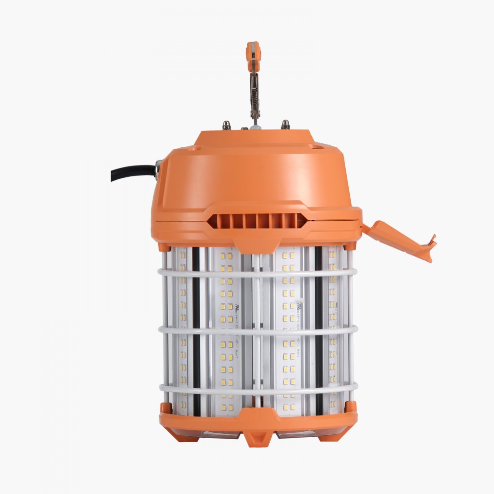 VEVOR LED Temporary Work Light, 60W, 8200 lm, 5000K Durable & Water-Resistant, Linkable up to 12 Units, Ceiling or Stand Job Site Illumination for Construction Sites, Workshops, Indoor & Outdoor Use
