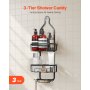 Shower Caddy 3-Tier Hanging Bathroom Shower Storage Organization Shelves Rack