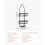 VEVOR Shower Caddy, 3-Tier Hanging Bathroom Shower Storage Organization Shelves Rack Set, with Soap Holder and Hooks for Towels, Sponge, 40 lbs Large Weight Capacity, Fits Shower Head, Matte Black