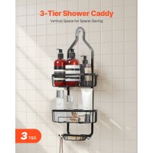 Shower Caddy 3-Tier Hanging Bathroom Shower Storage Organization Shelves Rack