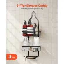 Shower Caddy 3-Tier Hanging Bathroom Shower Storage Organization Shelves Rack