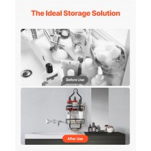 Shower Caddy 3-Tier Hanging Bathroom Shower Storage Organization Shelves Rack