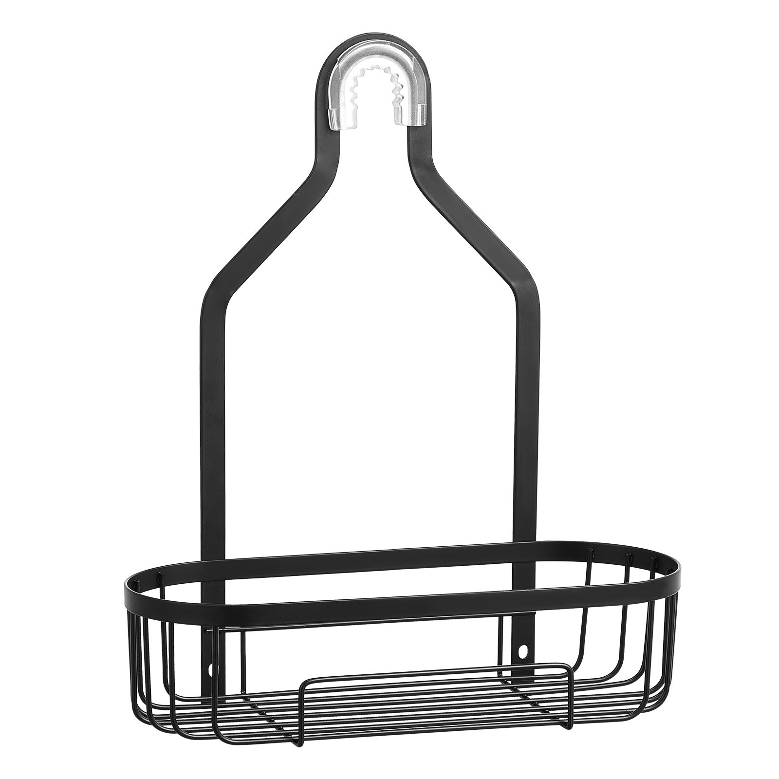 VEVOR Shower Caddy, 3-Tier Hanging Bathroom Shower Storage Organization Shelves Rack Set, with Soap Holder and Hooks for Towels, Sponge, 40 lbs Large Weight Capacity, Fits Shower Head, Matte Black