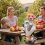 VEVOR 550W Electric Fruit Apple Crusher, SUS304 Desktop Crushing Machine, Grinds Whole Apples Up to 2.76" Dia, 60 KG/H Capacity, Cider Press for Apples, Pears, Pineapple, Guava, Carrot, Potato