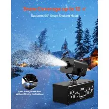 VEVOR Oscillating Snow Machine 1200W Wireless Remote Fake Snow Maker for Party