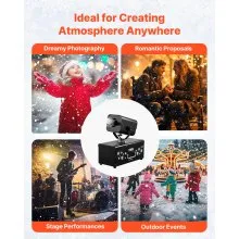 VEVOR Oscillating Snow Machine 1200W Wireless Remote Fake Snow Maker for Party