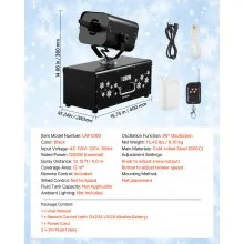 VEVOR Oscillating Snow Machine 1200W Wireless Remote Fake Snow Maker for Party