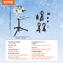 VEVOR Snow Machine 1200W Snow Making Machine with Height Adjustable Stand