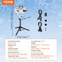 VEVOR Snow Machine 1200W Snow Making Machine with Height Adjustable Stand