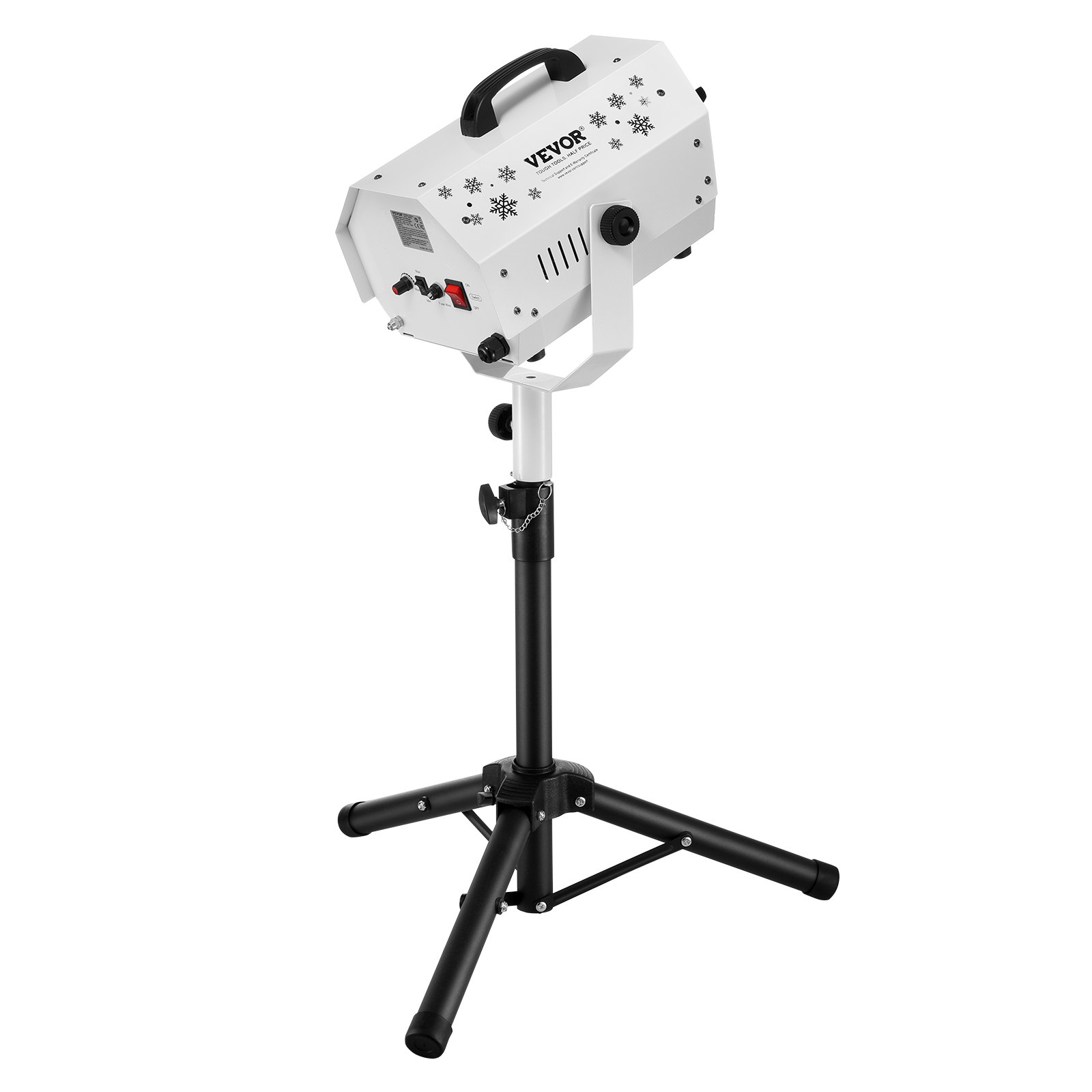 VEVOR Snow Machine, 1200W, Snow Making Machine with Height Adjustable Stand, Indoor Wireless Remote Control Snowflake Maker, High Output Fake Snow Maker for Christmas Parties Wedding Stage Effect