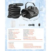 VEVOR Snow Machine, 1300W Super Silent Snow Maker, Portable Wireless Remote Control Snowmaking Machine, Outdoor & Indoor Snowflake Maker for Xmas Party Wedding Stages Mall Snowflake Effects Decor