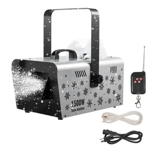 VEVOR Snow Machine, 1500W Handheld/Hanging Snow Maker By Wireless Remote Control, Portable Snowmaking Machine, High Output Snowflake Maker with 5L Tank for Christmas Party Wedding Stage Effects