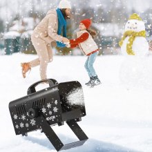 VEVOR Snow Machine, Powerful 1500W, Handheld/Hanging Snow Maker, Wireless Remote Control, Snowflake Maker with 5L Fluid Tank, Snowflake Making Machine for Outdoor & Indoor Christmas Party Decor