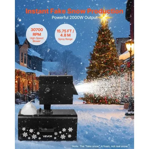 Machine à Neige VEVOR 1200W Avec Support Réglable Et Télécommande - Pour Noël, Mariages, événements Intérieurs - 10