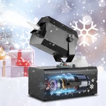 VEVOR Snow Machine 2000W Wireless Remote Swing Snow Making Machine for Holiday