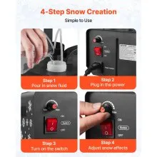 VEVOR Snow Machine 650W Handheld Hanging Fake Snow Maker for Christmas Party