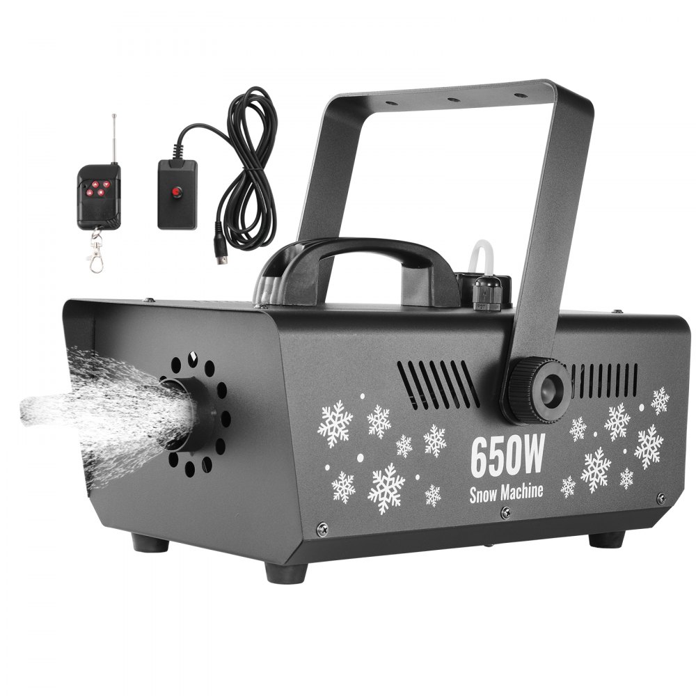 Máquina de fazer neve VEVOR Snow Machine 650W portátil para pendurar para feriados