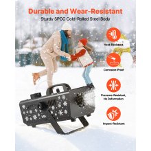 VEVOR Snow Machine, Powerful 650W Handheld/Hanging Fake Snow Maker, Snowflake Making Machine with Portable Handle, Outdoor & Indoor Artificial Snowflake Maker for Holidays DJ Parties Christmas Decor