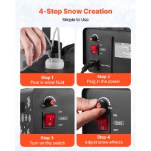 VEVOR Snow Machine, Powerful 650W Handheld/Hanging Fake Snow Maker, Snowflake Making Machine with Portable Handle, Outdoor & Indoor Artificial Snowflake Maker for Holidays DJ Parties Christmas Decor
