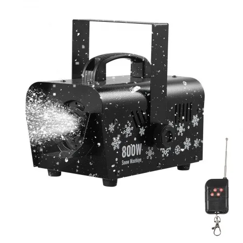 VEVOR Snow Machine, 800W Handheld/Hanging Snow Maker, Portable Wireless Remote Snowmaking machine with 1L Tank & Handle, Outdoor & Indoor Snowflake Maker for Christmas Party Stage Effect