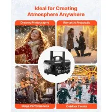 VEVOR Snow Machine 800W  Portable Remote Control Handheld Hanging Snow Maker
