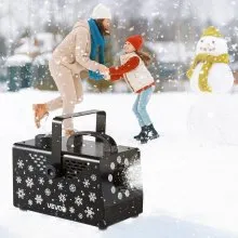 VEVOR 900W Snow Machine with 9 LED RGB Lights, 12 LED Lighting Colors, and Wireless Remote, Handheld/Hanging Outdoor Snowflake Machine Fake Snow Machines with 1L Tank for Christmas Party