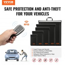 VEVOR Faraday Bag, 4 Pack Faraday Pouch Set for Laptop(16.9x15), Tablet(13x10.2), Phone(7.9x4.7) & Radio(10.6x7.9), Fireproof Signal Blocking Holder Faraday Pouch for Anti-Theft & Anti-Hacking