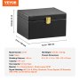 VEVOR Faraday Box, PU Leather Signal Blocking Holde, Keyless Fob Protector Shielding for WiFi, RFID, GPS, Bluetooth & 5G, Anti-Theft Box and Anti-Hacking Case Blocker, Black(6.3 x 5.1 x 3.7")
