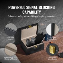 VEVOR Faraday Box Signal Blocking Holder for 5~8 Car Keys Key Safe Protector，Car Key Signal Blocking Box Box for Car Security