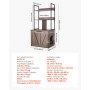 VEVOR Cat Litter Box Enclosure Furniture, 60 cm Hidden Litter Box Cabinet with Storage Shelves, Modern Style, Waterproof Cat Washroom Side Table Cat House, Fit Most of Litterbox, for Living Room