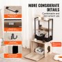 VEVOR Cat Litter Box Enclosure Litter Box Furniture Hidden 2 Shelves & 2 Baskets