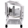 VEVOR tomato slicer with sharp blades and sturdy aluminum alloy frame.