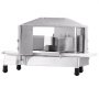 VEVOR tomato slicer with stainless steel blades and sturdy base for efficient slicing.