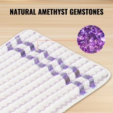 VEVOR Far Infrared Heating Pad Amethyst Gemstones Heating Mat with Negative Ions