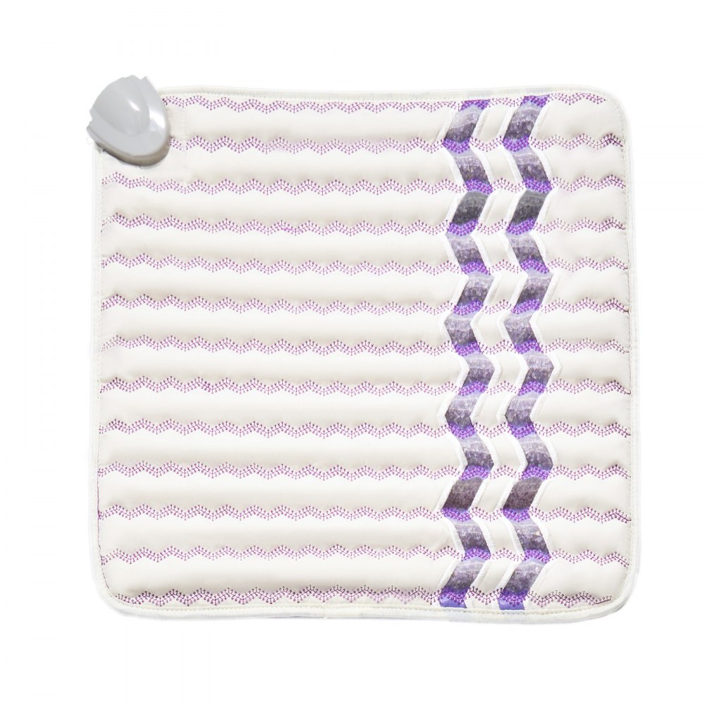 VEVOR Far Infrared Heating Pad, Amethyst Gemstones Heating Mat with Negative Ions, 103-159℉ Hot Gemstone Therapy Mat with 0-12 Hours Timer for Back Hip Pain Relief (18 x 18-inch)