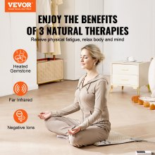 VEVOR Far Infrared Heating Pad Amethyst Gemstones Heating Mat with Negative Ions