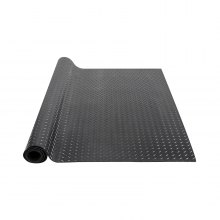 VEVOR Diamond-Plate Rubber Flooring Roll, 3 mm x 4 ft x 10 ft Garage Floor Mat, SBR Rubber Garage Flooring Roll, Easy to Clean, Diamond Plate Rubber Mat for Under Cars, Garage Industry Gym, Black