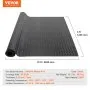 VEVOR Diamond-Plate Rubber Flooring Roll, 3 mm x 4 ft x 15 ft Garage Floor Mat, SBR Rubber Garage Flooring Roll, Easy to Clean, Diamond Plate Rubber Mat for Under Cars, Garage Industry Gym, Black