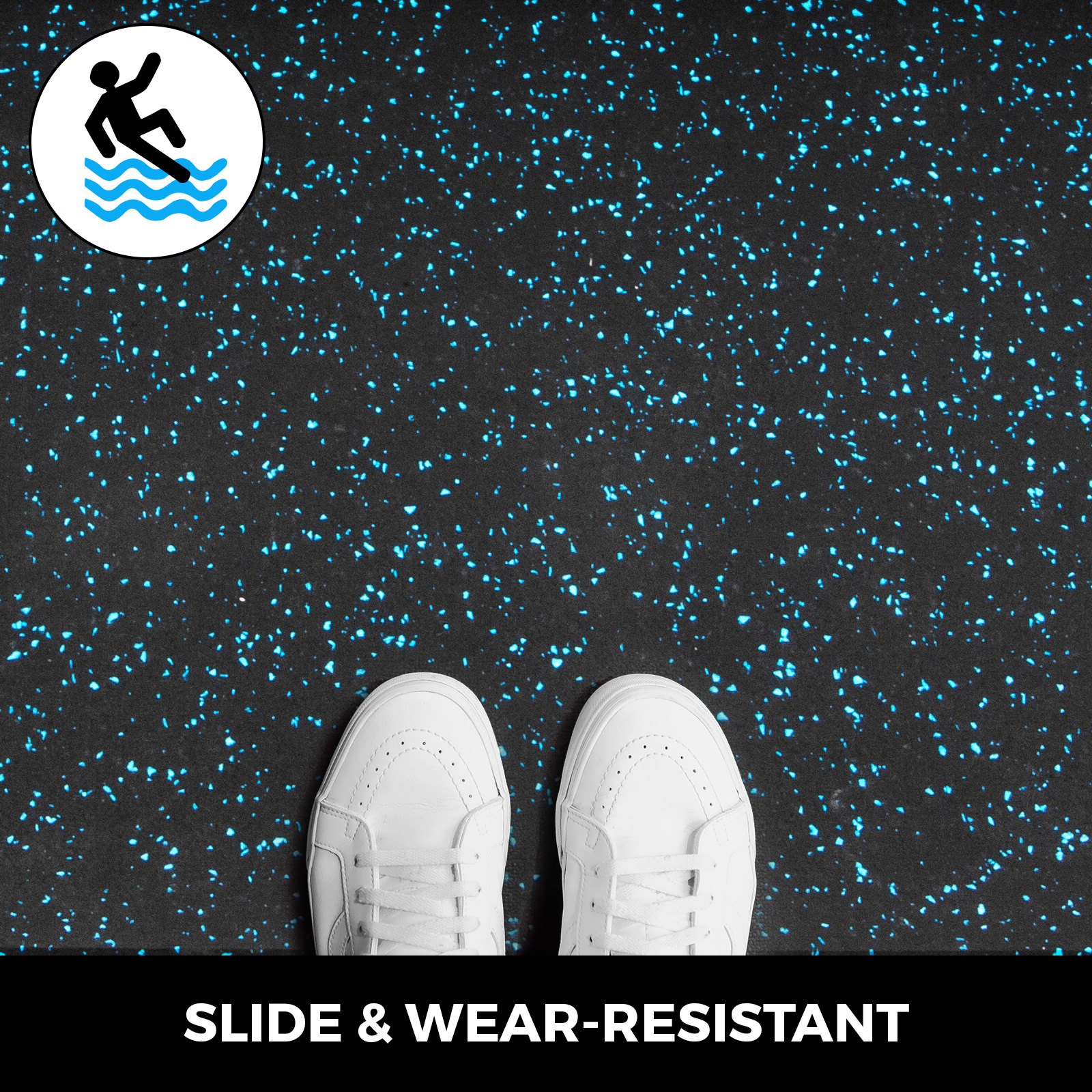 Premium Rubber Flooring Rolls Floor Mats 3.6'x10.2' Exercise & Gym High Density