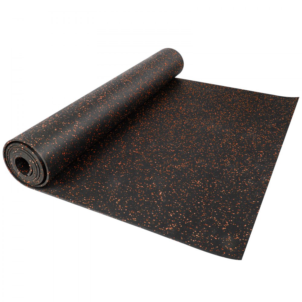 Rubber Flooring Rolls 3.6'x10.2' 9.5mm High Density Durable Rolls