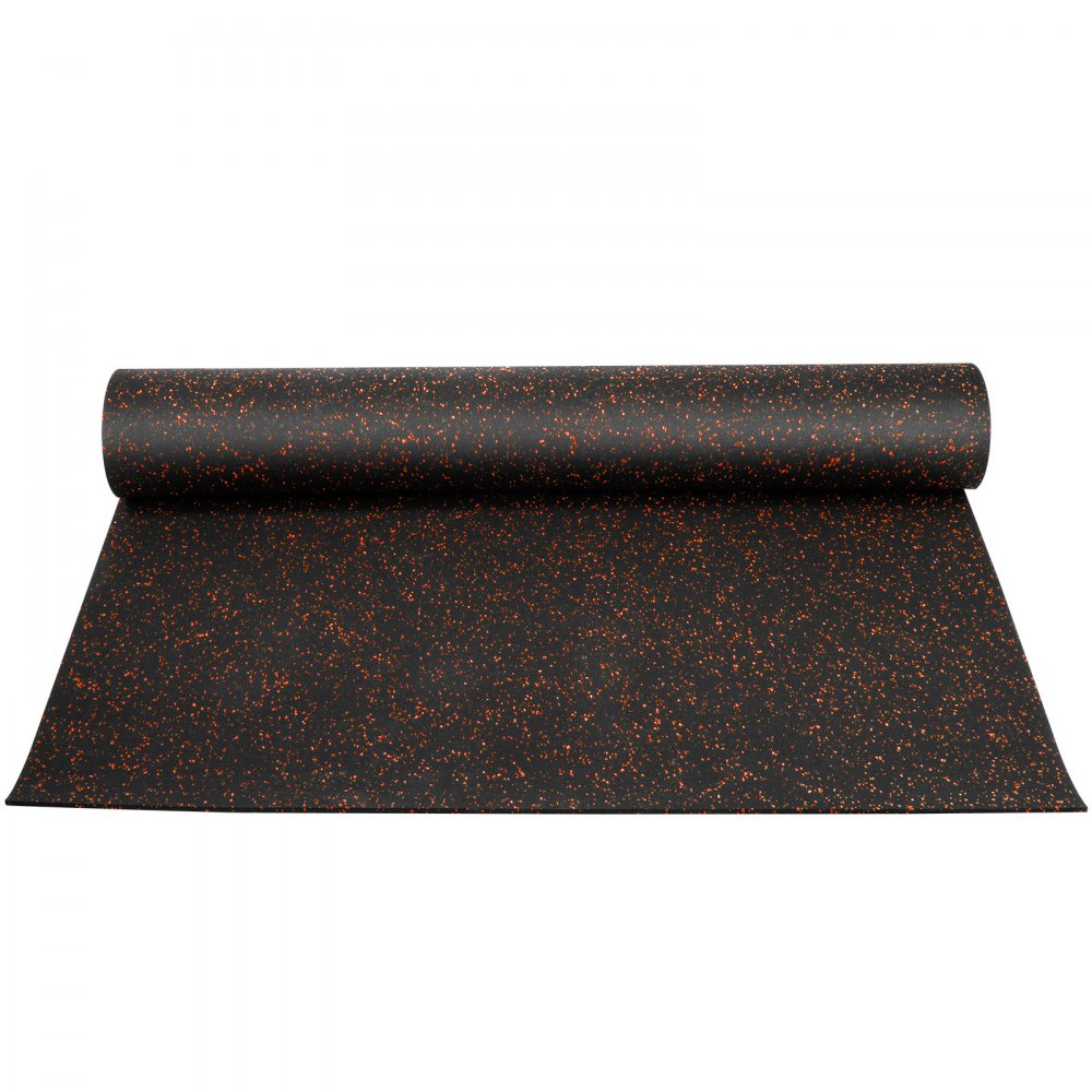 Rubber Flooring Rolls 3.6'x10.2' 9.5mm High Density Durable Rolls